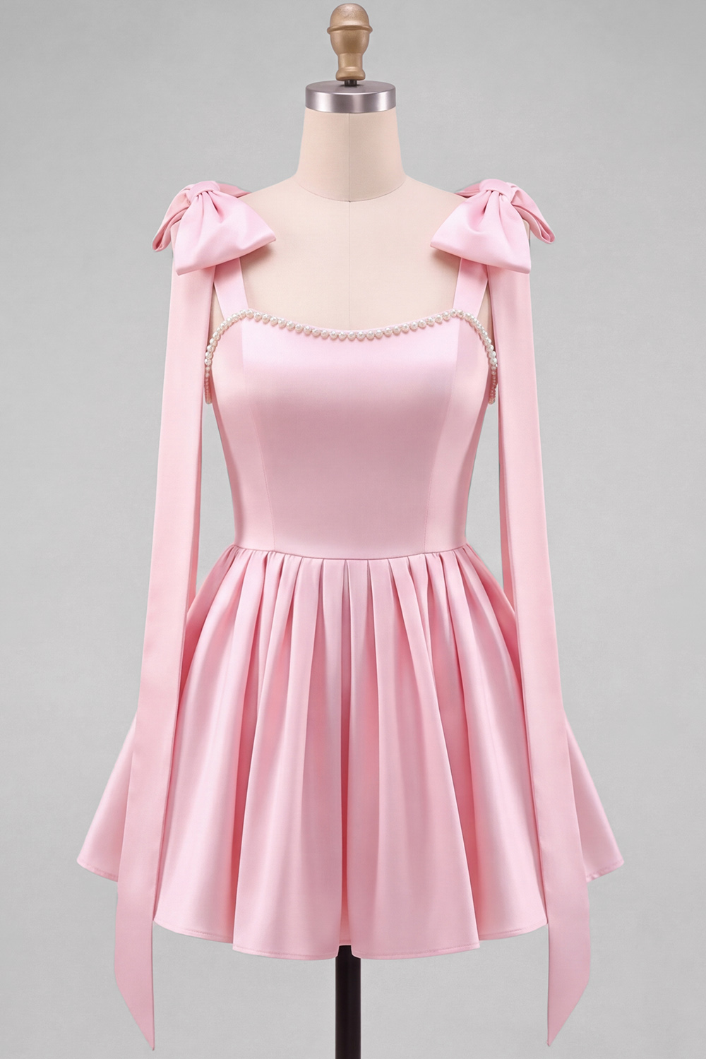 Daffodil A-Line Thick Straps Short Homecoming Dress with Bow