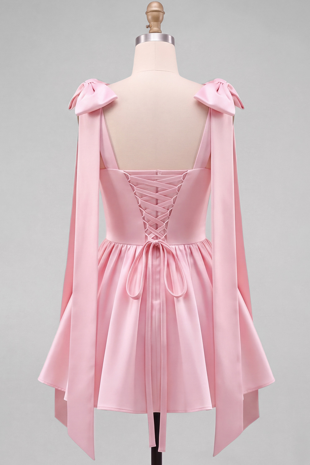 Daffodil A-Line Thick Straps Short Homecoming Dress with Bow