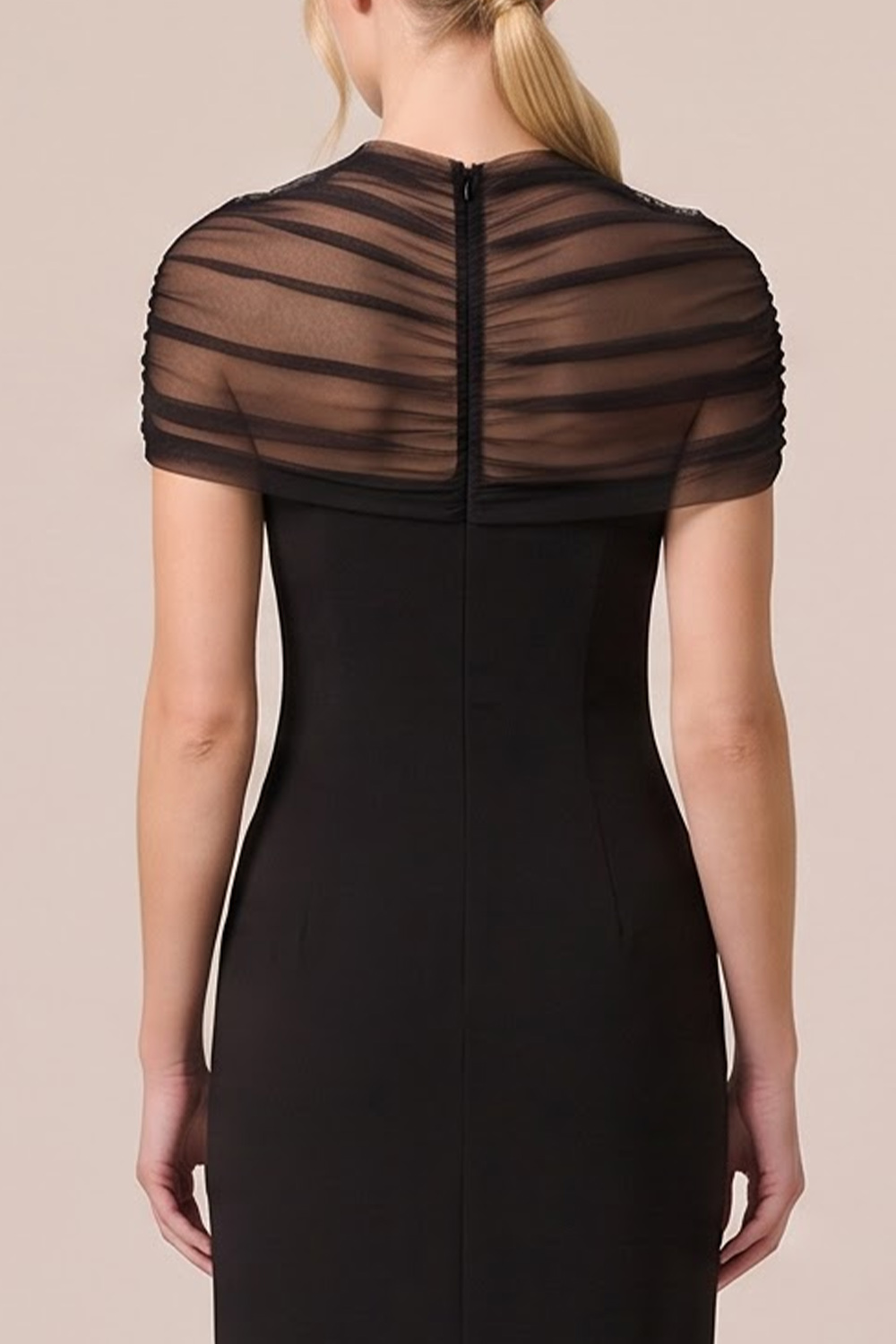 Black Sheath High Neck Long Formal Dress with Slit