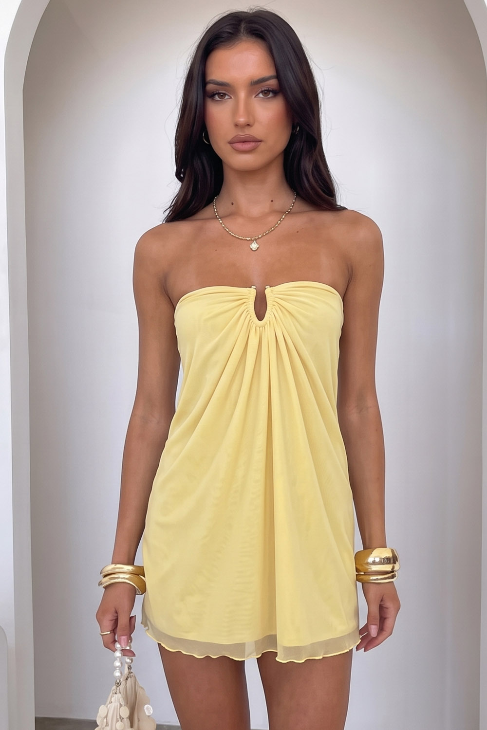 Dark Green Strapless Ruched Bodycon Short Birthday Dress