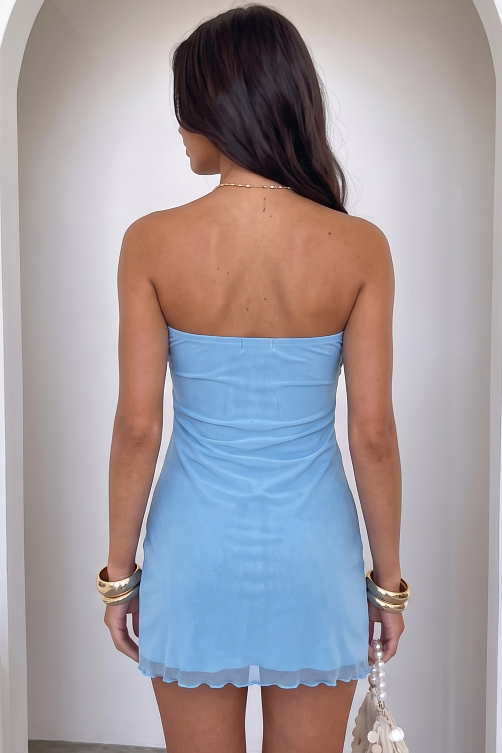 Dark Green Strapless Ruched Bodycon Short Birthday Dress
