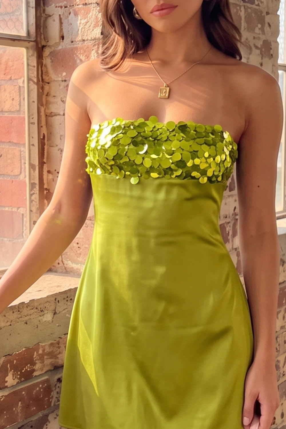 Black Sparkly Strapless Short Birthday Dress with Sequins