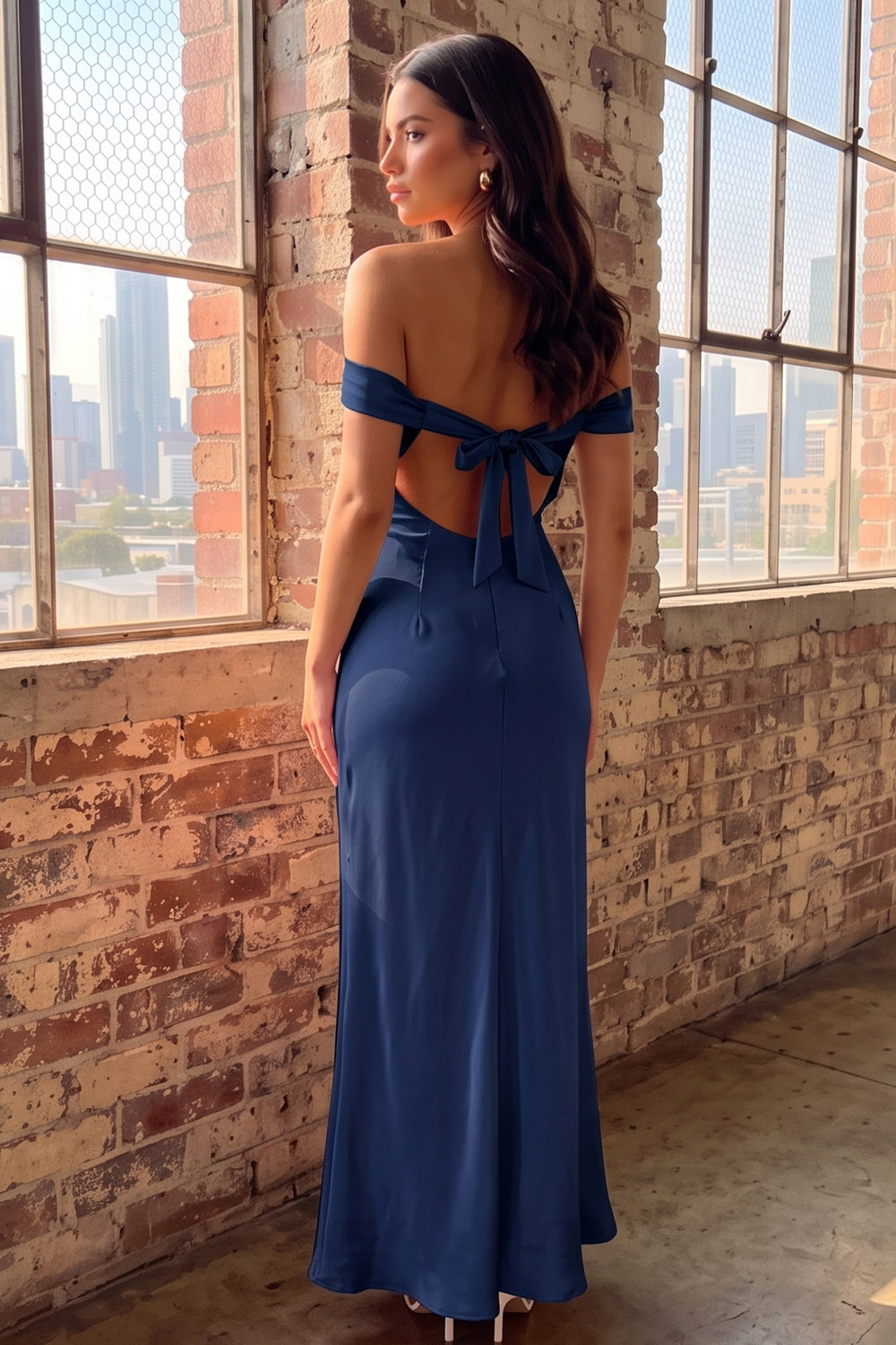 Pink Sheath Off the Shoulder Ruched Long Formal Dress