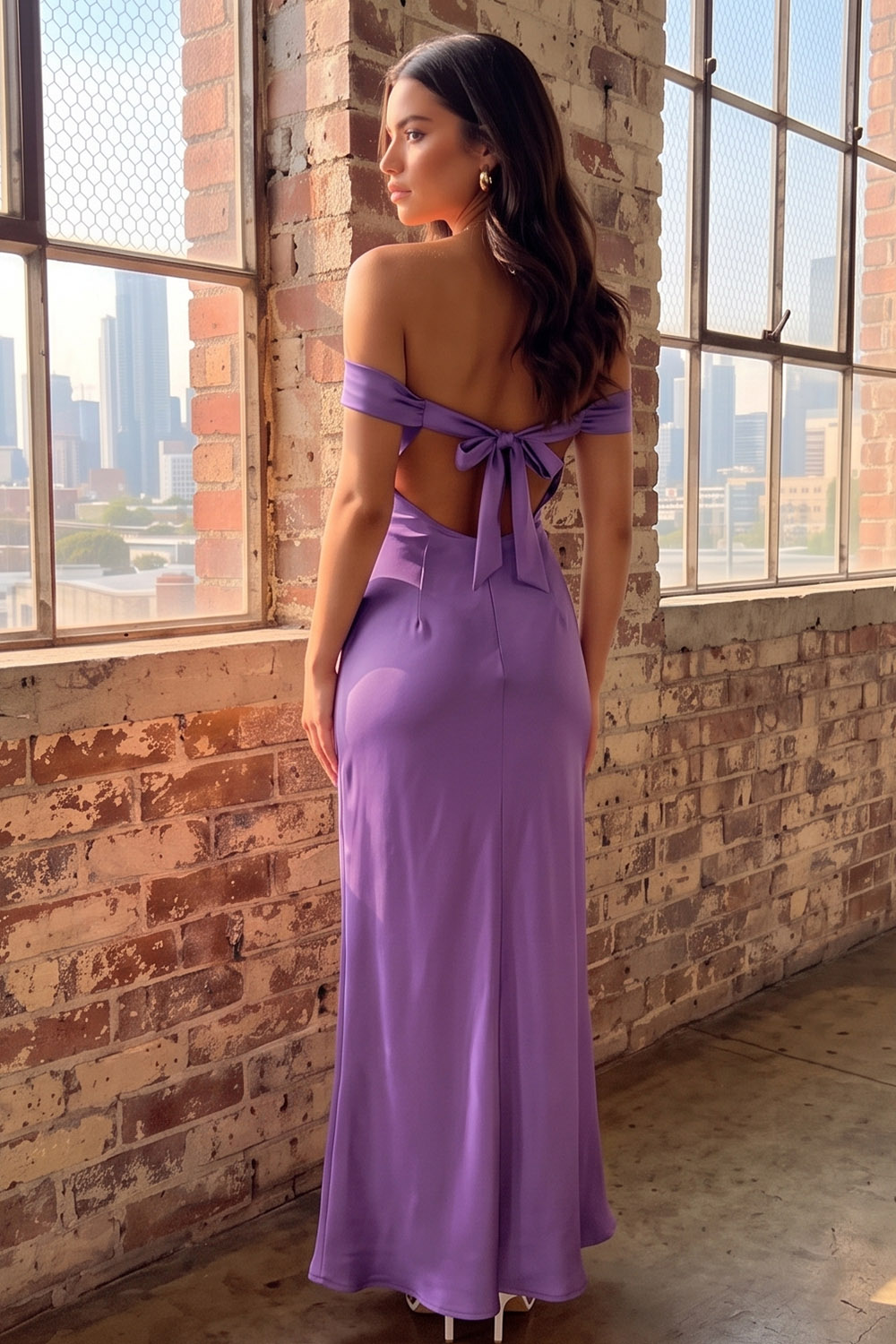 Pink Sheath Off the Shoulder Ruched Long Formal Dress