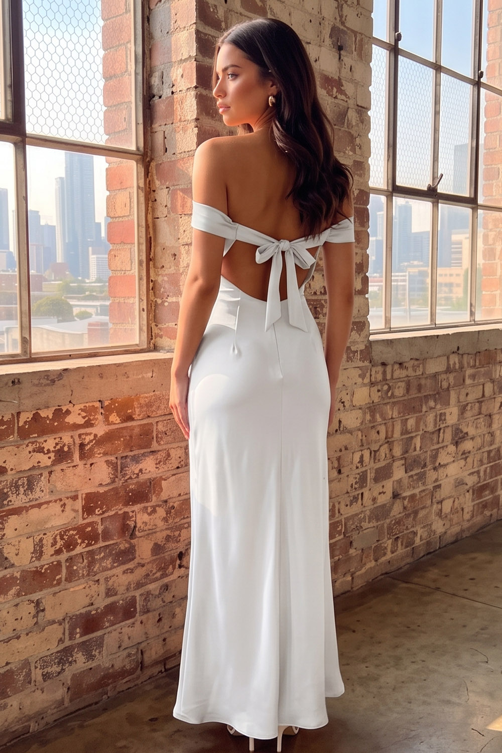 Pink Sheath Off the Shoulder Ruched Long Formal Dress