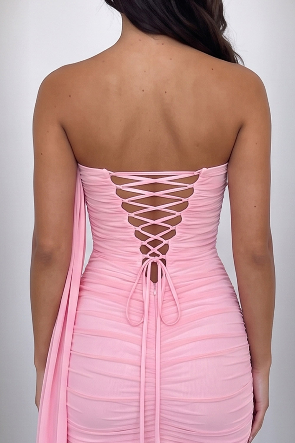 Pink Bodycon Sweetheart Ruched Short Birthday Dress