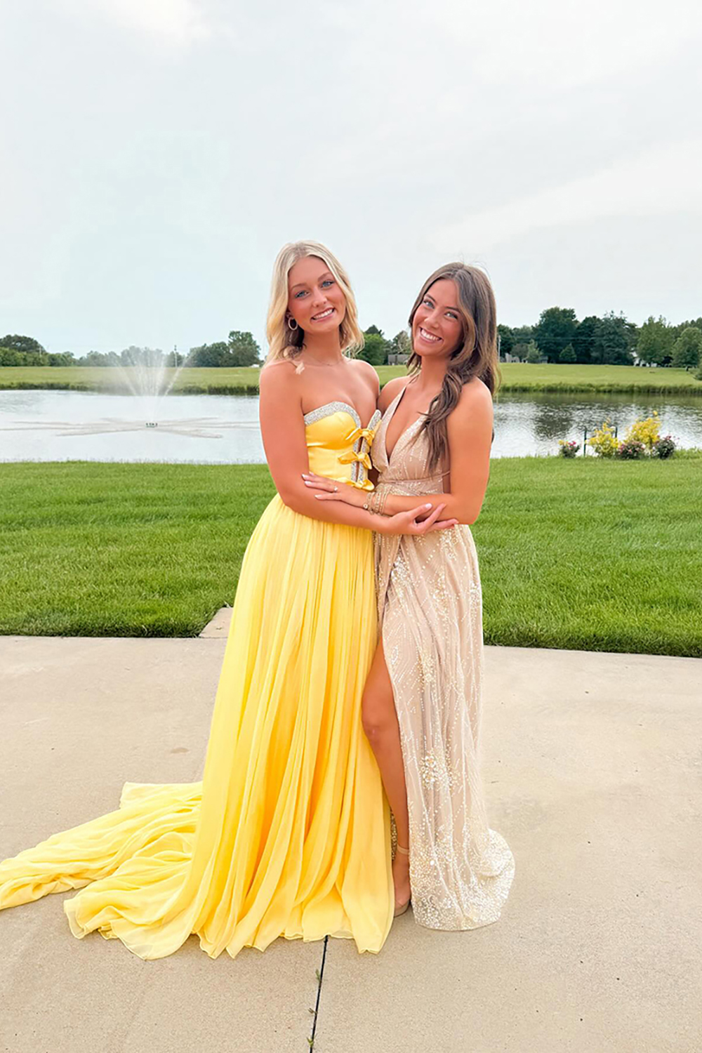 Sparkly Fuchsia Sweetheart Corset Pleated Long Prom Dress with Bows