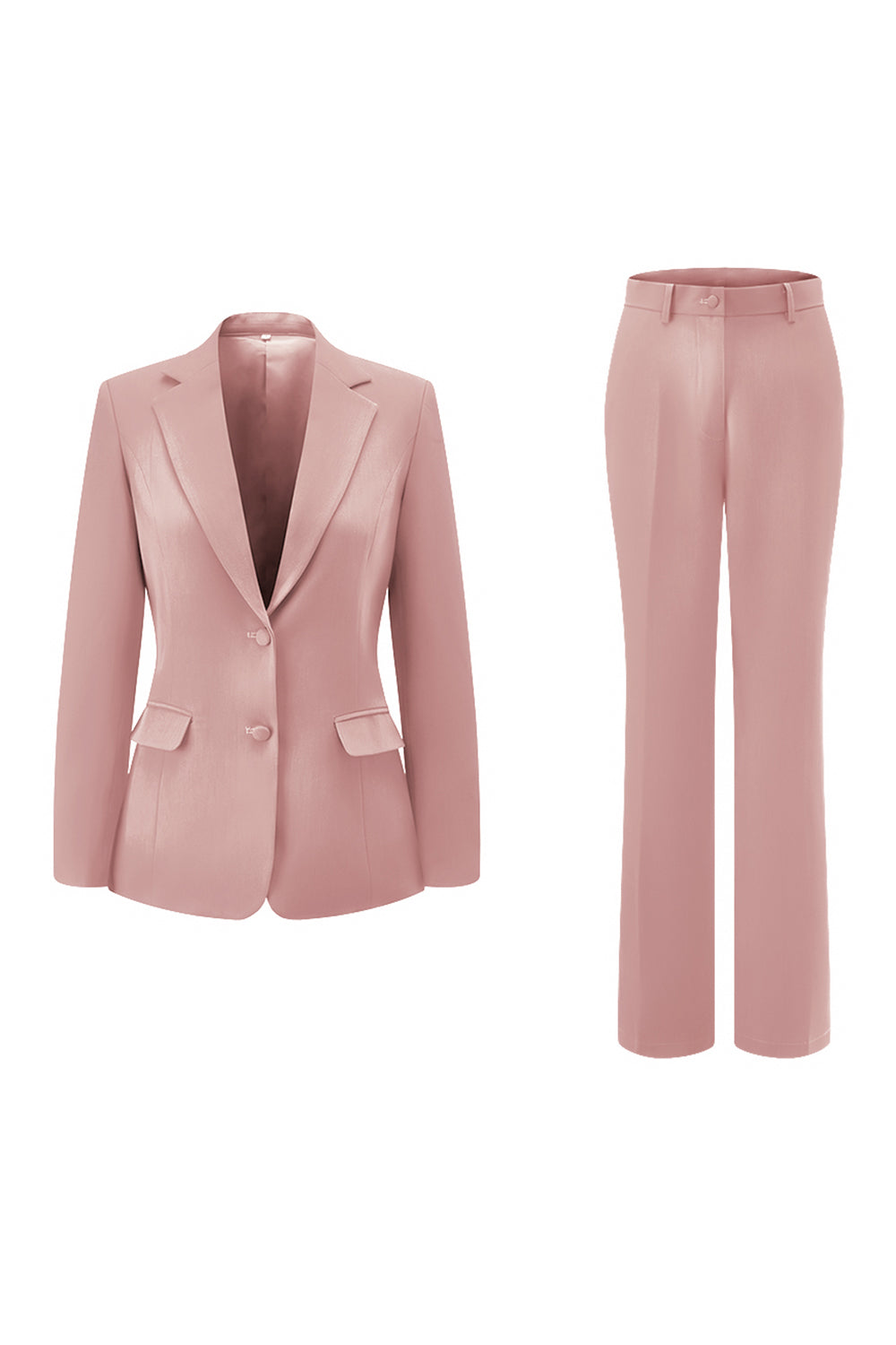 2 Piece Dark Fuchsia Notched Lapel Women Prom Party Suits