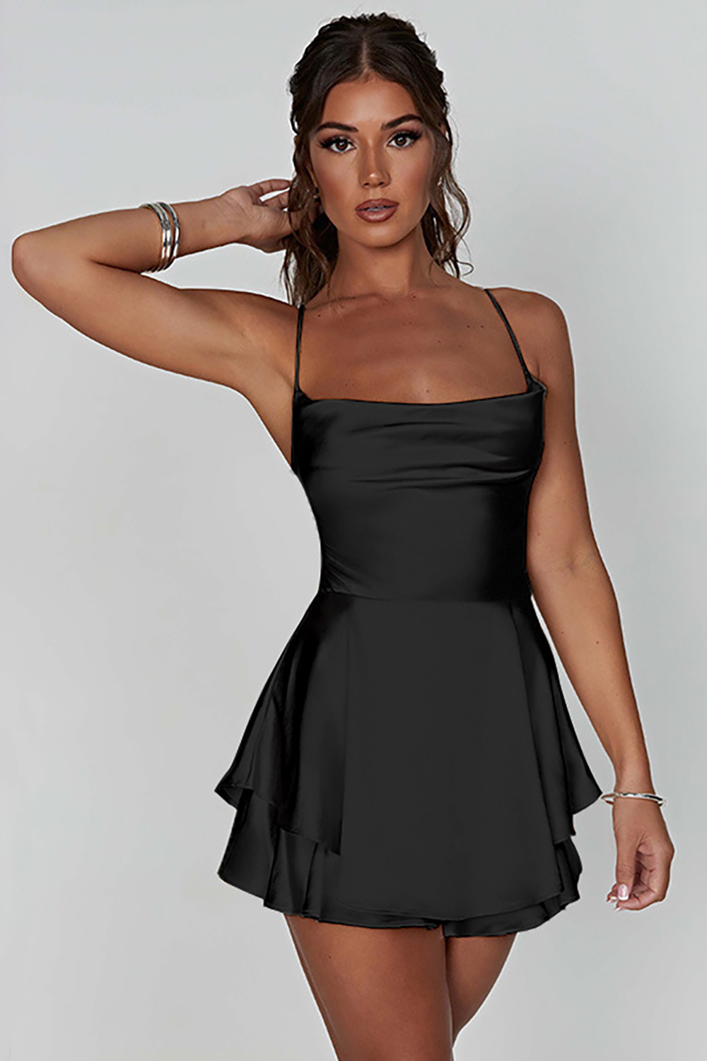 [Copy]Hot Pink Bodycon Spaghetti Straps Short Homecoming Dress with Tassel