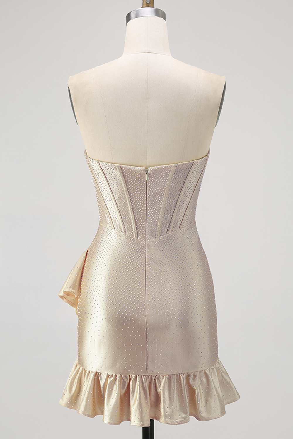 Sparkly Yellow Corset Sweetheart Short Bodycon Homecoming Dress with Beading