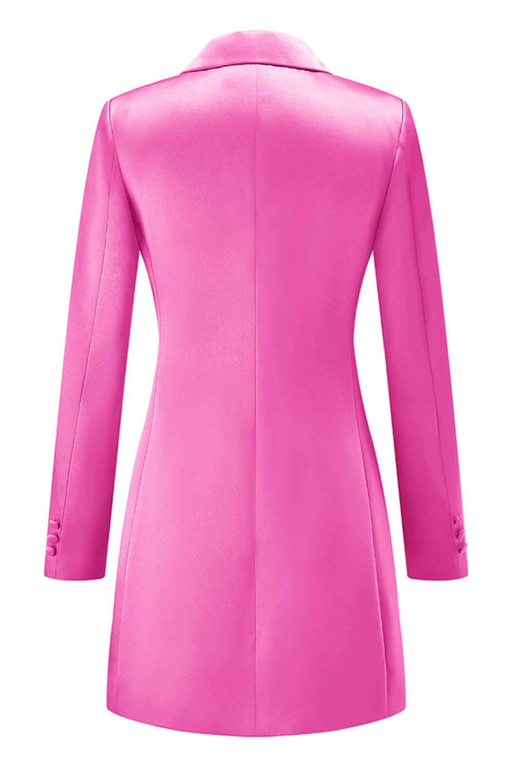 Fuchsia Single Breasted Peak Lapel Women Prom Party Blazer