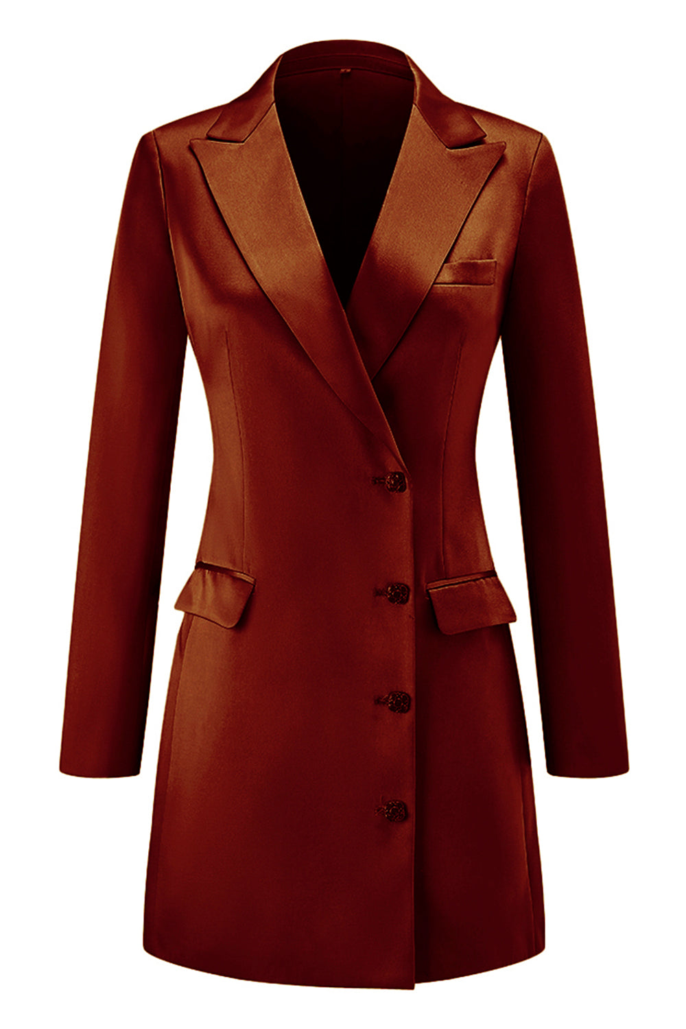 Fuchsia Single Breasted Peak Lapel Women Prom Party Blazer