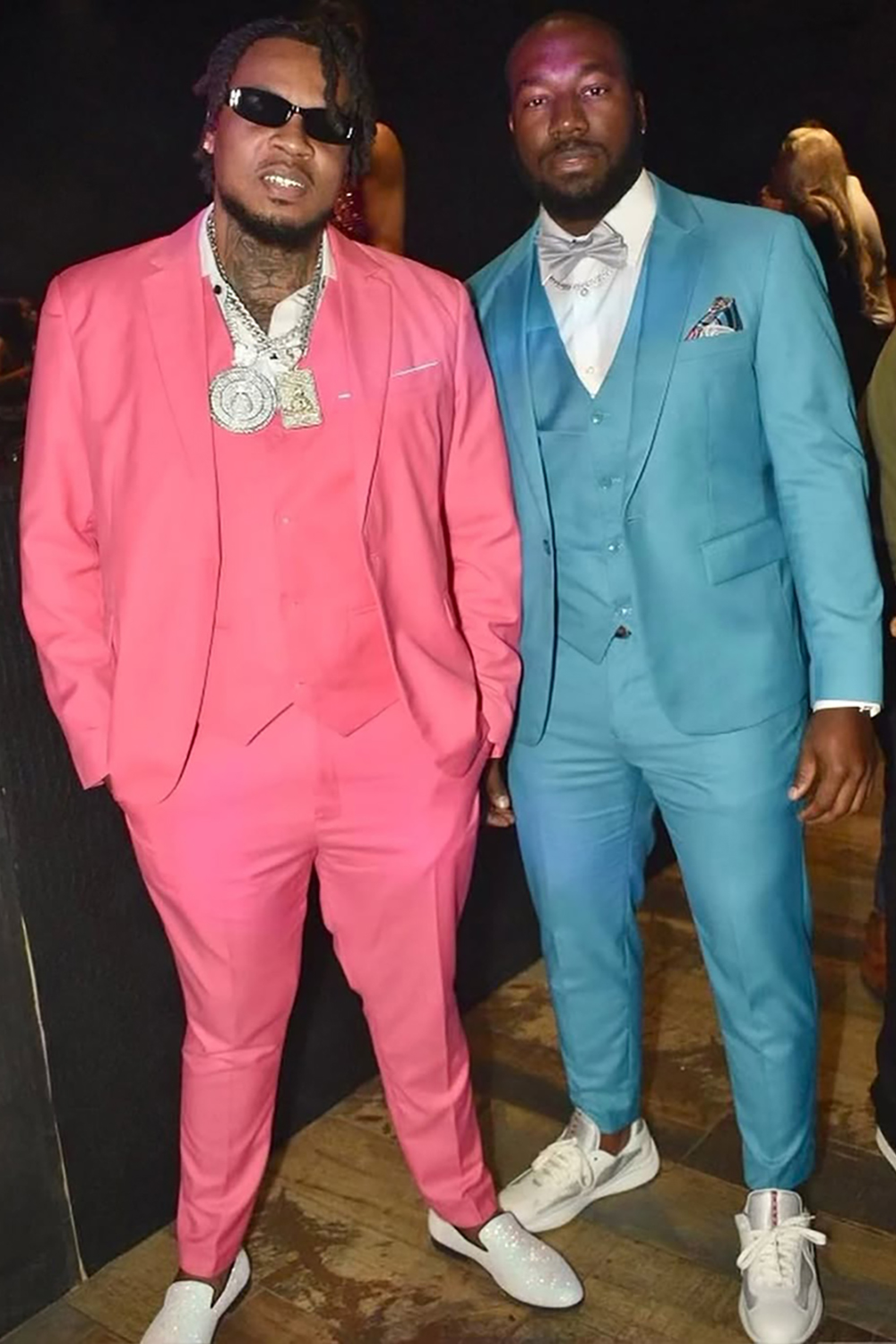 Blue 3 Piece One Button Notched Lapel Prom Homecoming Men's Suits