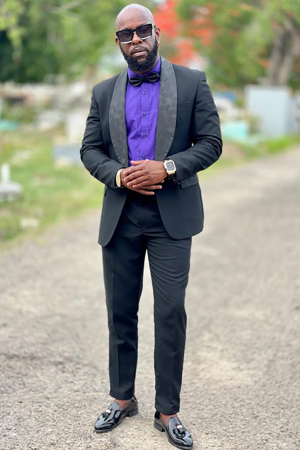 Black 2 Piece Jacquard Shawl Lapel Prom Homecoming Men's Suits