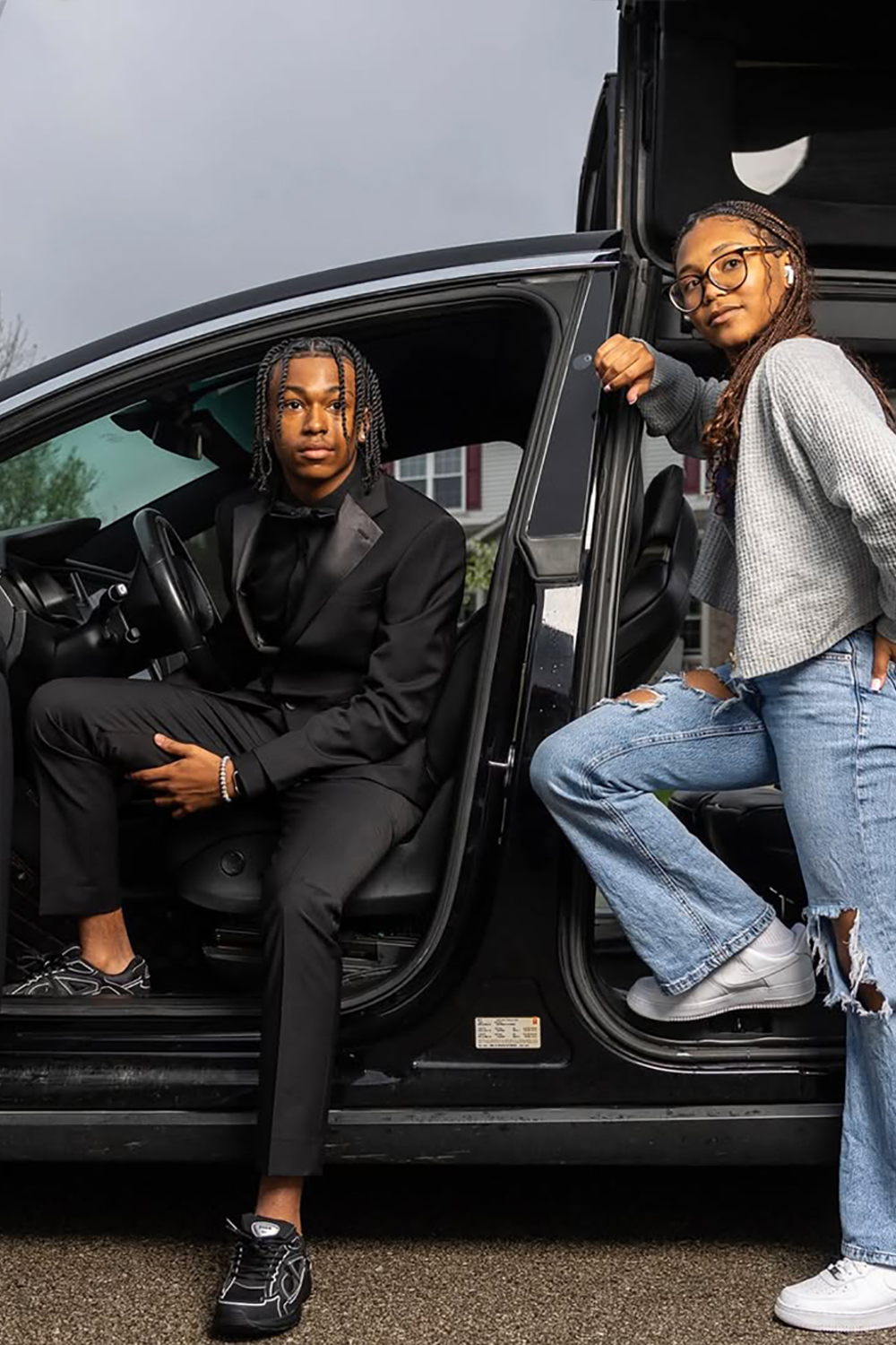 Black Notched Lapel 2 Piece Single Breasted Prom Homecoming Men's Suits