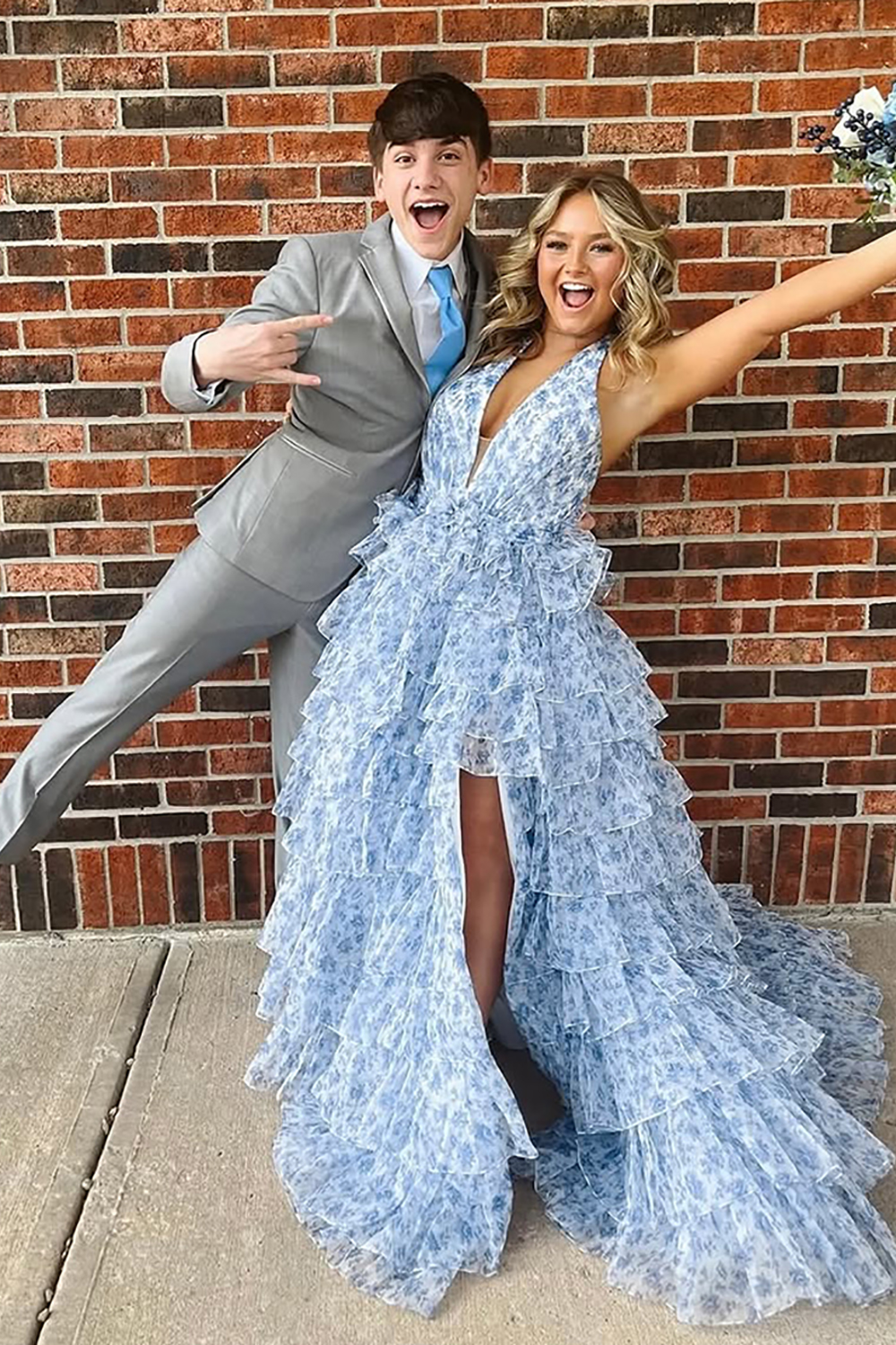 Simple Grey 2 Piece Notched Lapel Prom Homecoming Men's Suits