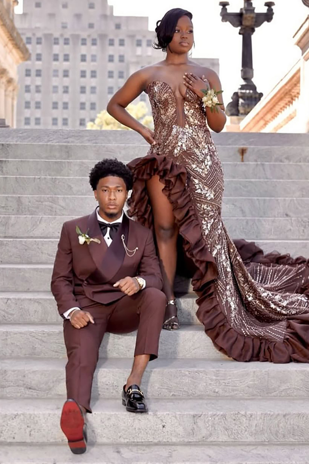 Dark Red Slim Fit Shawl Lapel 2 Piece Men's Prom Homecoming Suits