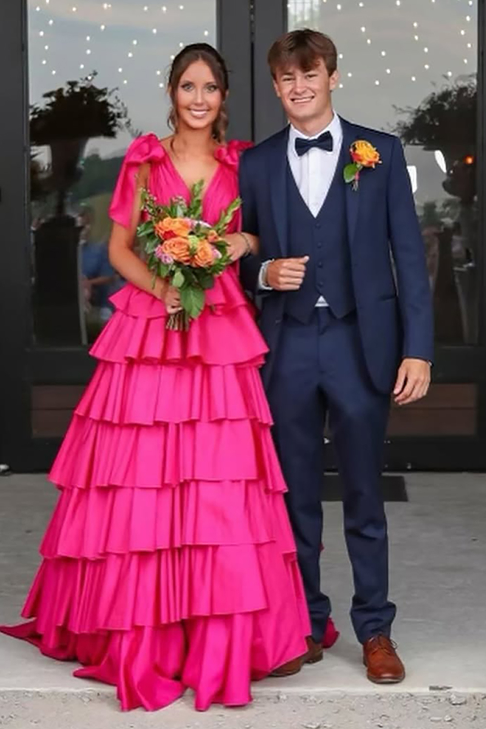 Navy Slim Fit Notched Lapel 3 Piece Men's Prom Homecoming Suits