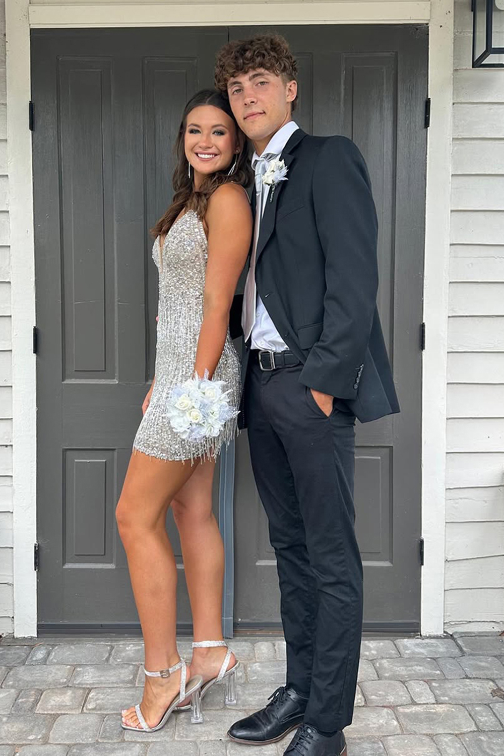 Navy Slim Fit 2 Piece Notched Lapel Prom Homecoming Men's Suits