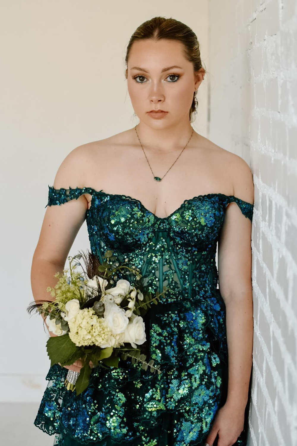 Lilac Off The Shoulder Tiered Prom Dress