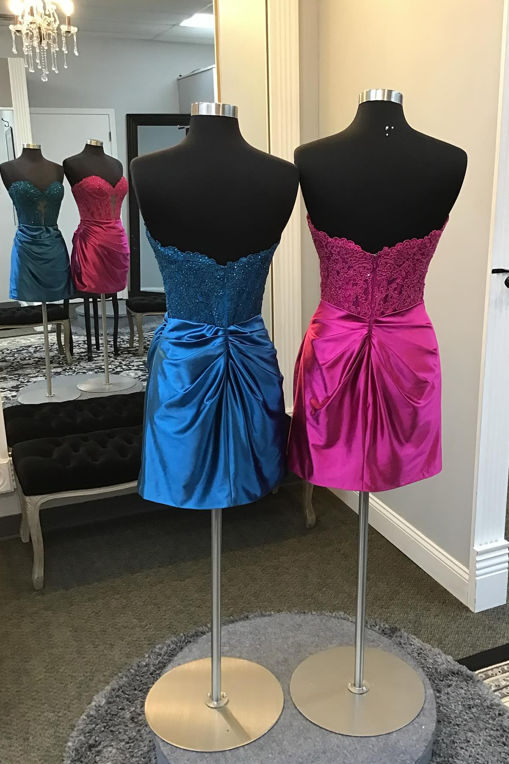 Sparkly Navy Corset Sweetheart Tight Short Homecoming Dress with Appliques