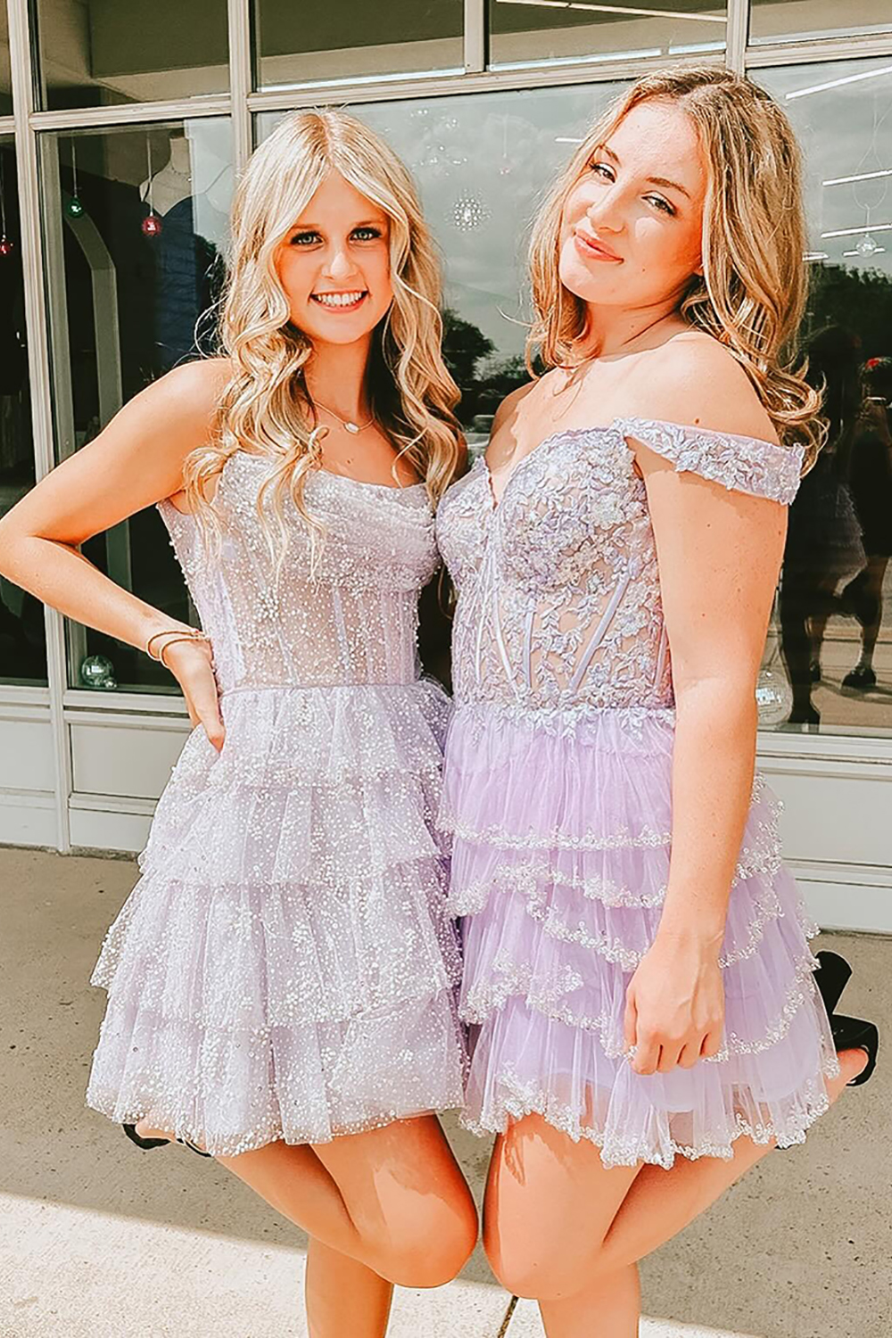 Sparkly Black Corset Ruffled Short Homecoming Dress With Lace