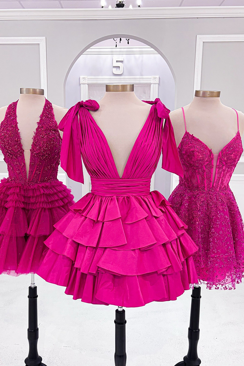 Fluffy Royal Blue A Line Halter Tiered Short Corset Homecoming Dress