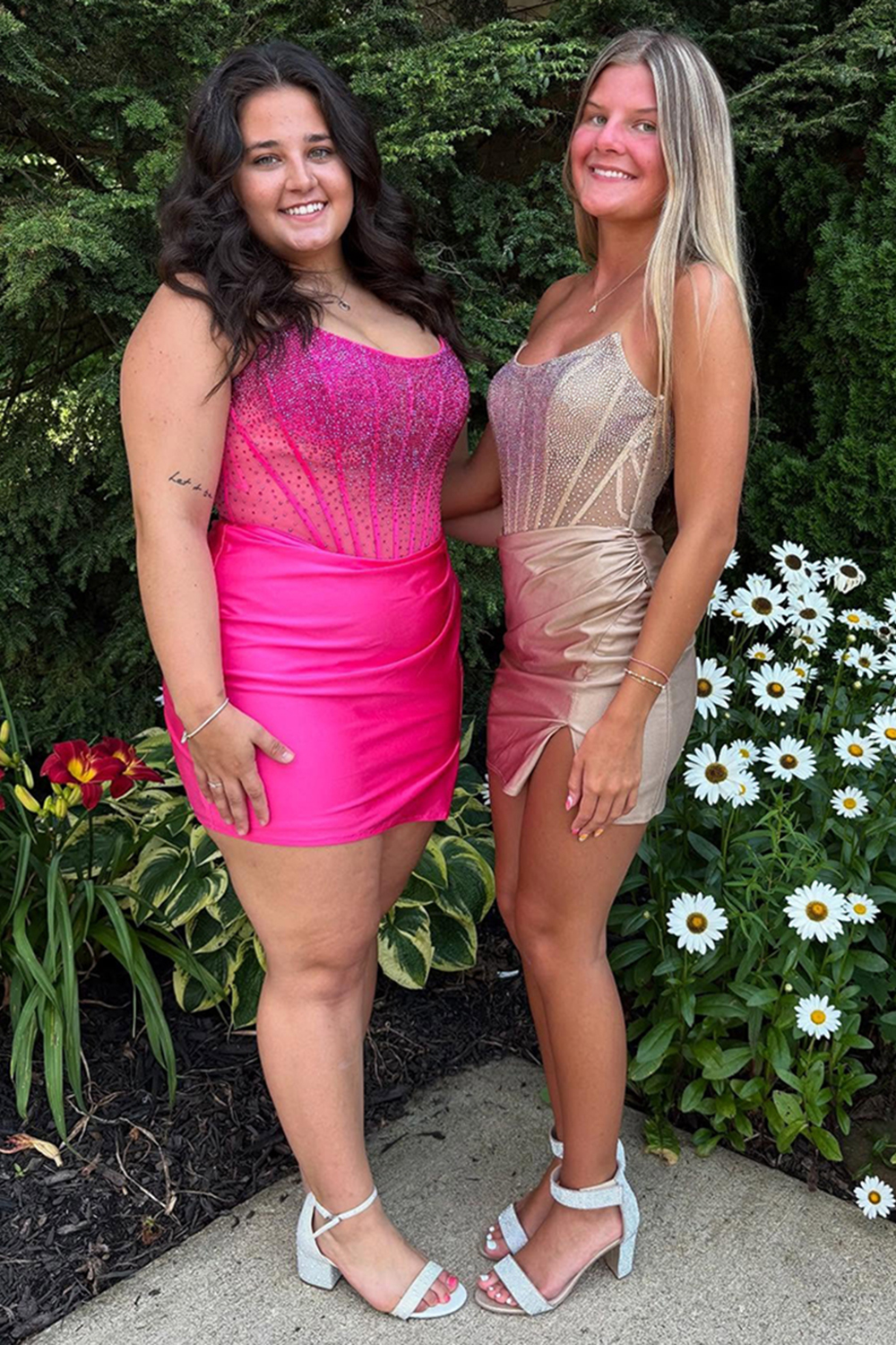 Dark Green Strapless Corset Tight Short Homecoming Dress with Beadings