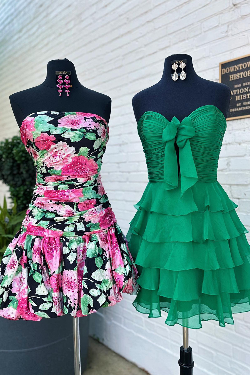 Green A Line Tulle Tiered Sweetheart Short Homecoming Dress