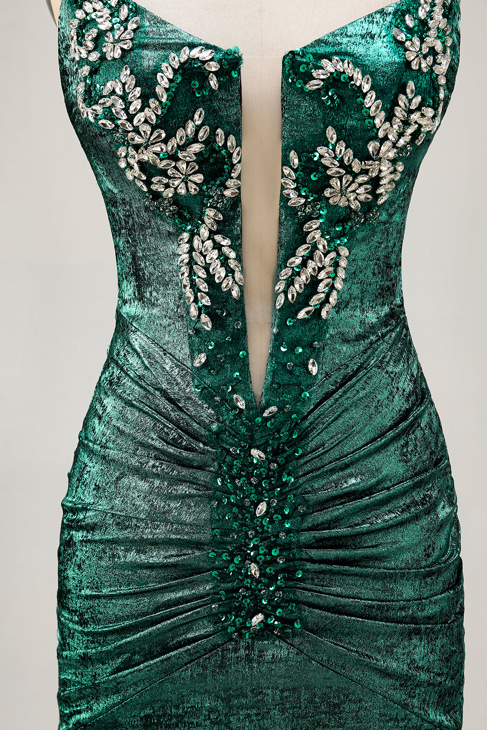 Sparkly Grey Green Strapless Short Tight Homecoming Dress with Beading