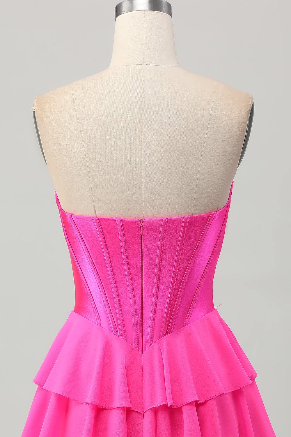 Fuchsia Ruched Corset Sweetheart Short Homecoming Dress with Appliques