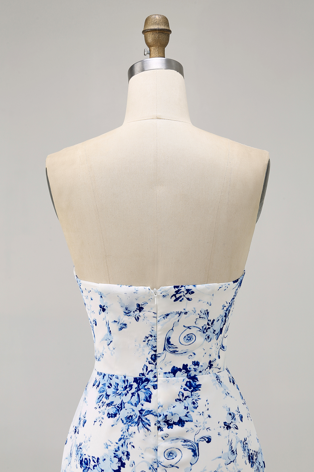 Pink Flower Strapless Short Tight Homecoming Dress with Bow