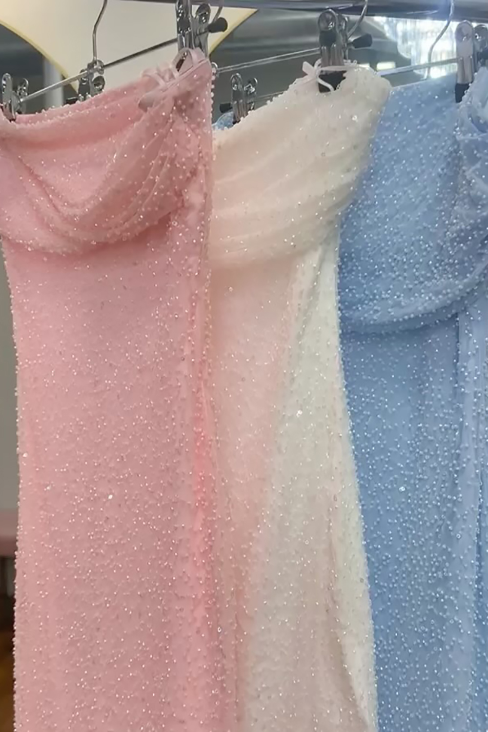 Sparkly Royal Blue Spaghetti Straps Beaded Short Homecoming Dress