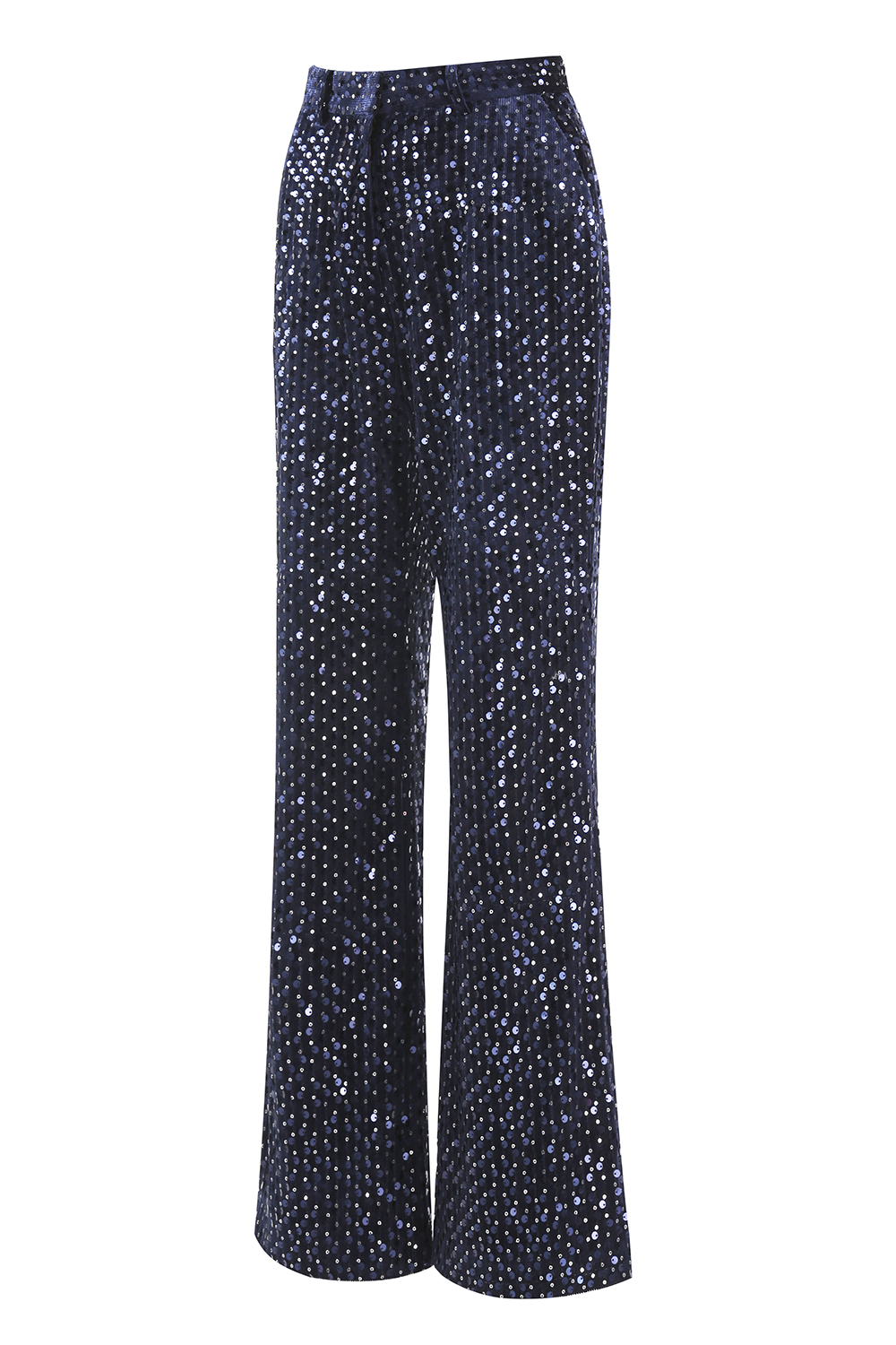 Sparkly Navy Sequin Peak Lapel 2 Piece Women Homecoming Prom Suits