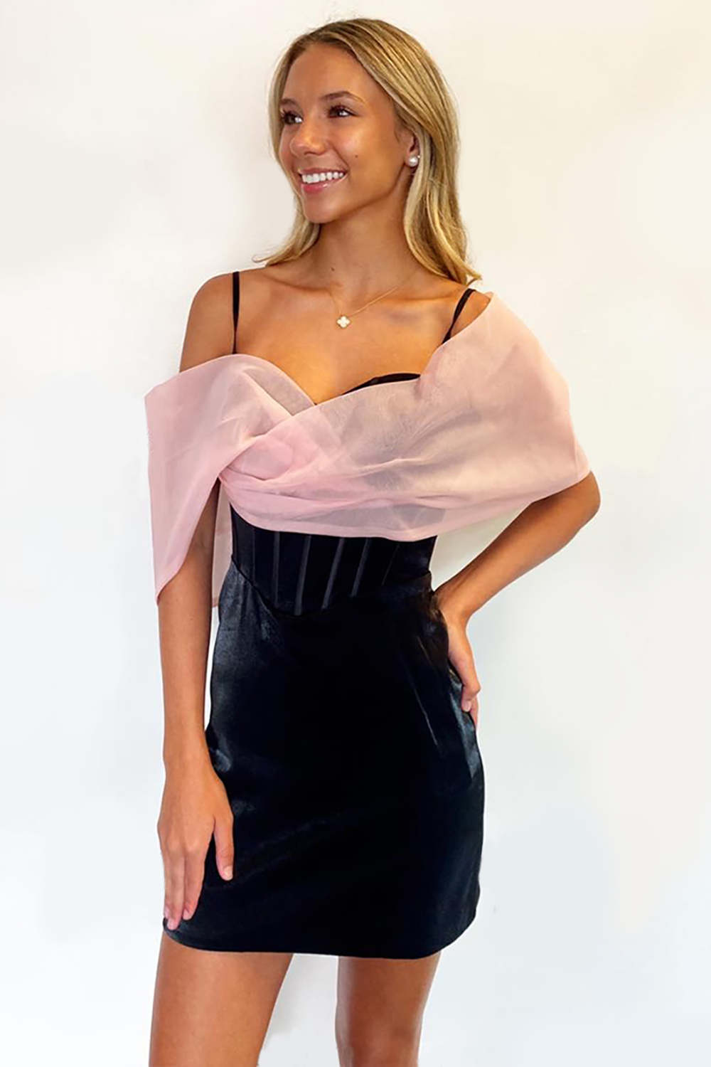 Black Velvet Tight Short Corset Homecoming Dress