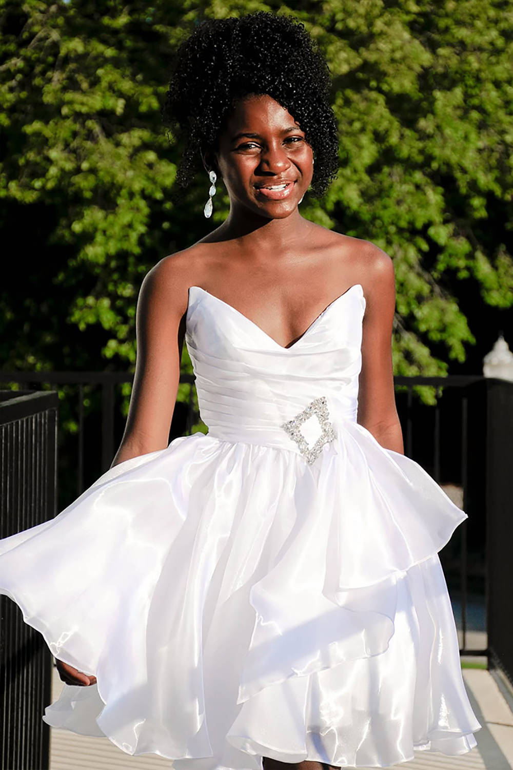 Sparkly Royal Blue Ruffled Beaded A Line Short Homecoming Dress