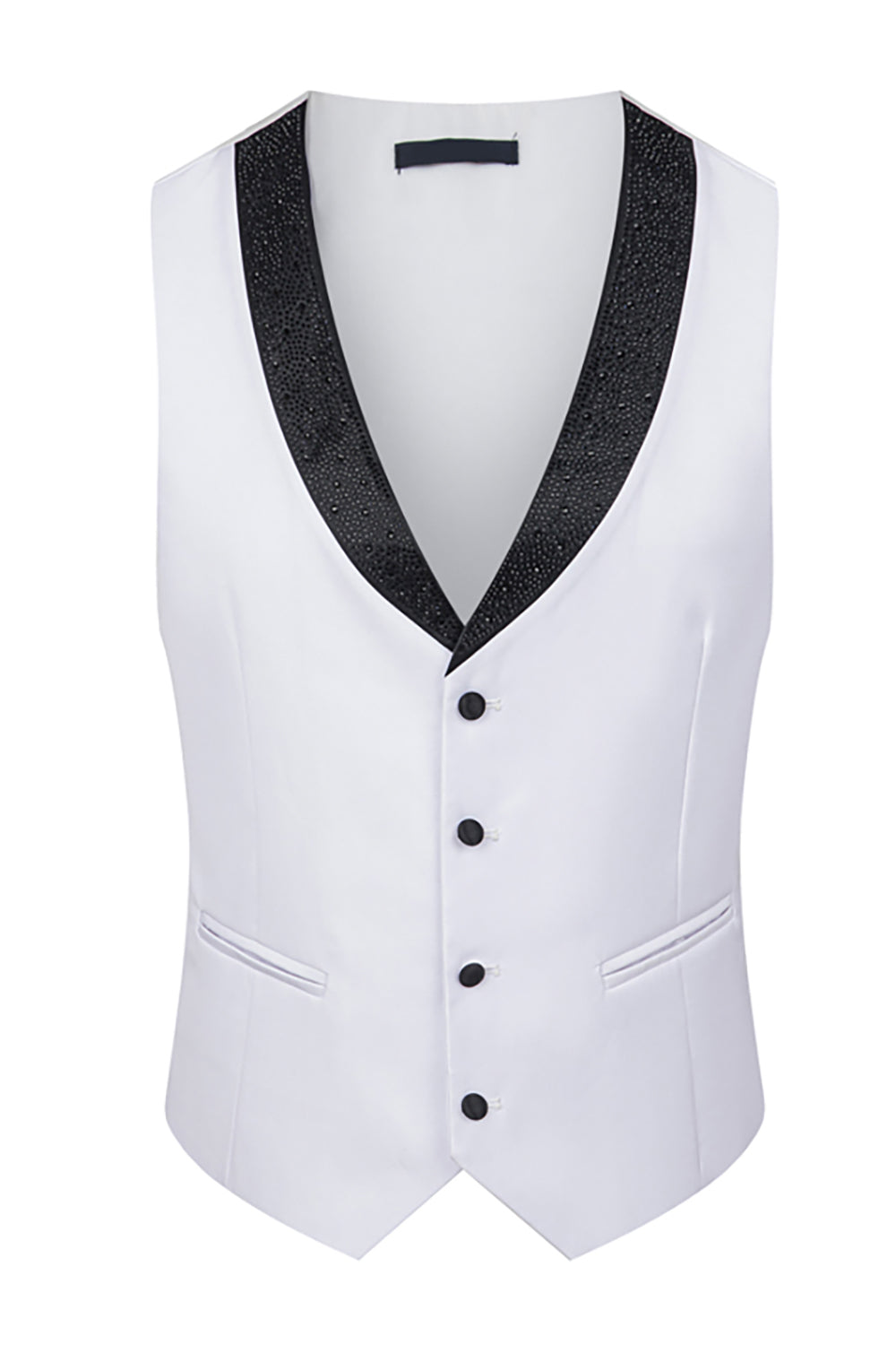 Ivory 3 Piece One Button Prom Homecoming Men's Suits with Pockets