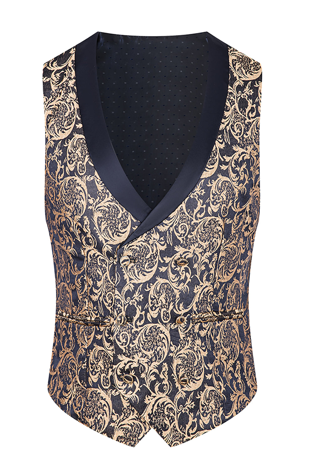 Dark Green Jacquard Shawl Lapel 3 Piece Prom Homecoming Men's Suits