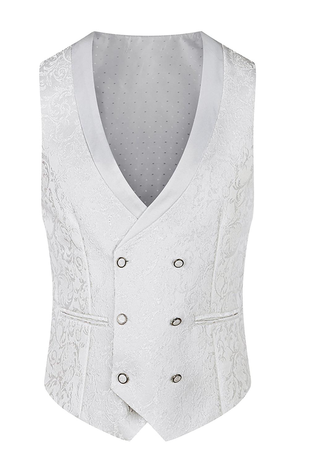 Dark Green Jacquard Shawl Lapel 3 Piece Prom Homecoming Men's Suits