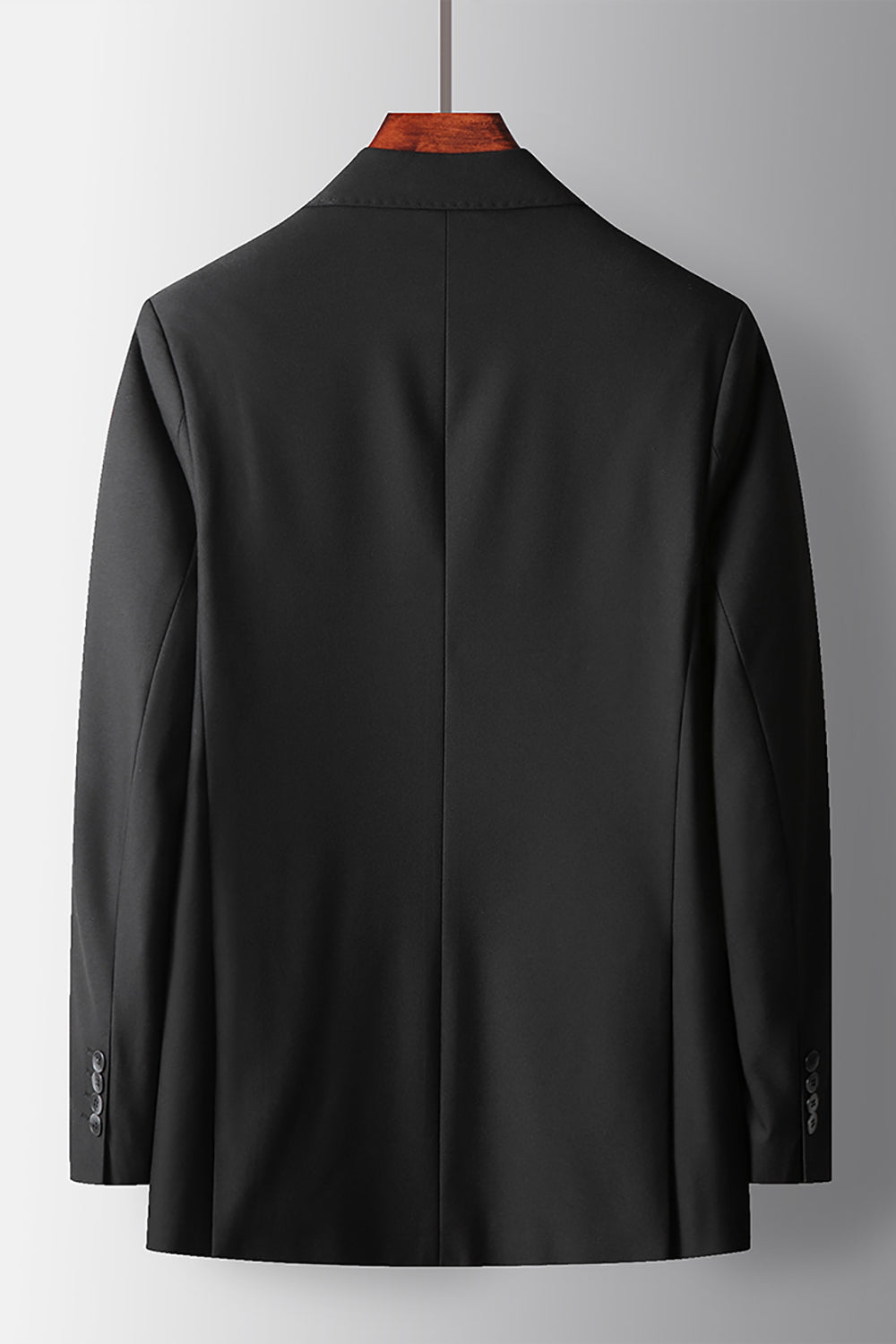 Peak Lapel Black 2 Piece Double Breasted Prom Homecoming Men's Suits