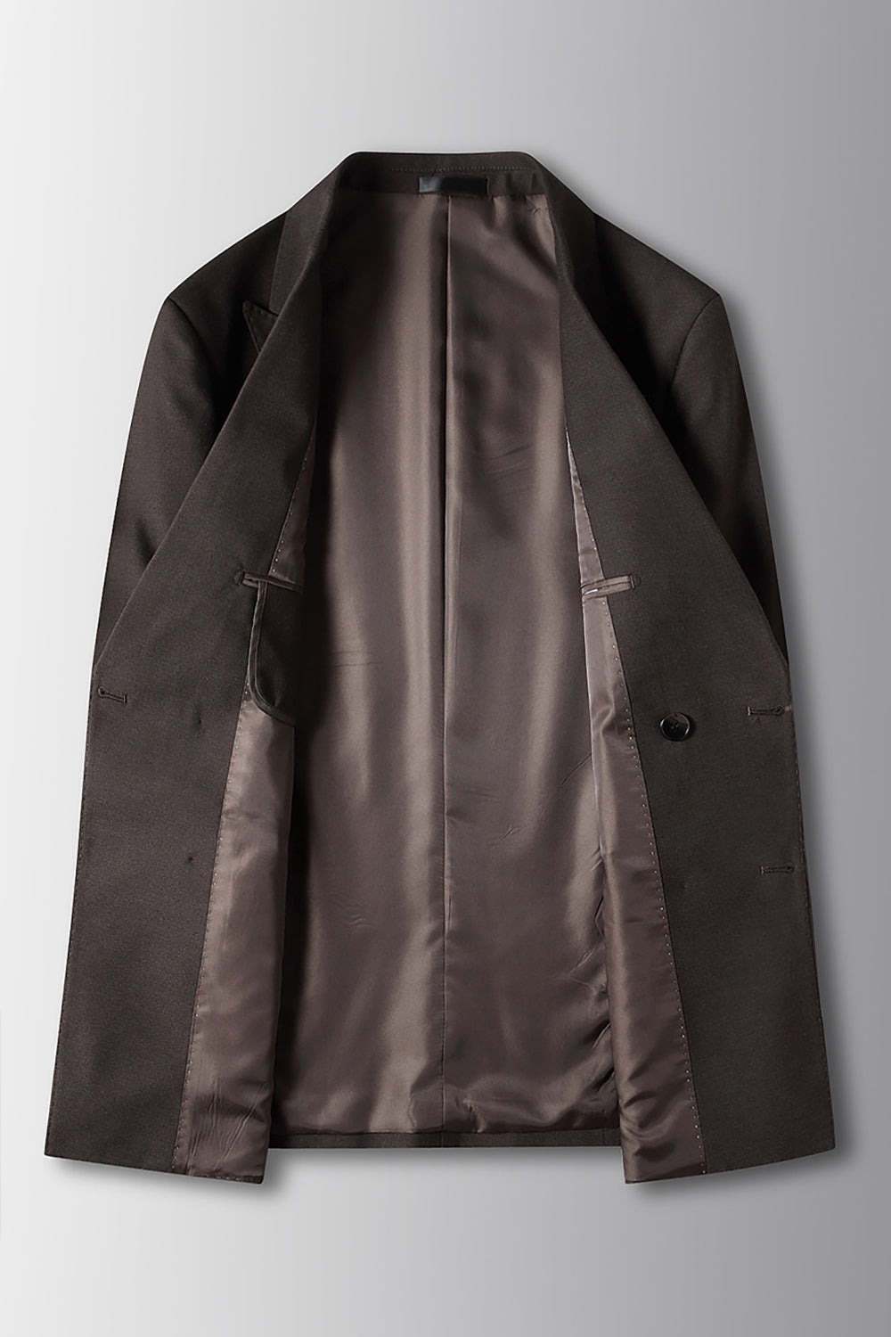 Peak Lapel Coffee 2 Piece Prom Homecoming Men's Suits with Pockets