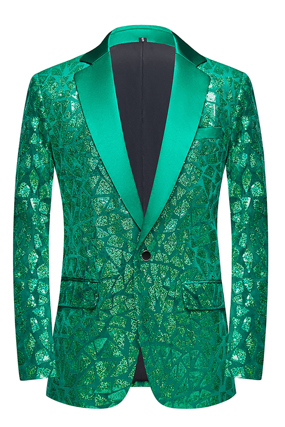 Sparkly Black Golden Sequins Notched Lapel 2 Piece Prom Homecoming Men's Suits