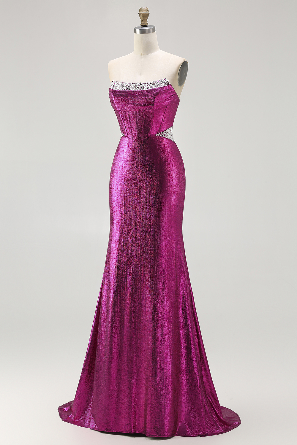 Sparkly Beaded Dark Golden Mermaid Corset Long Prom Dress