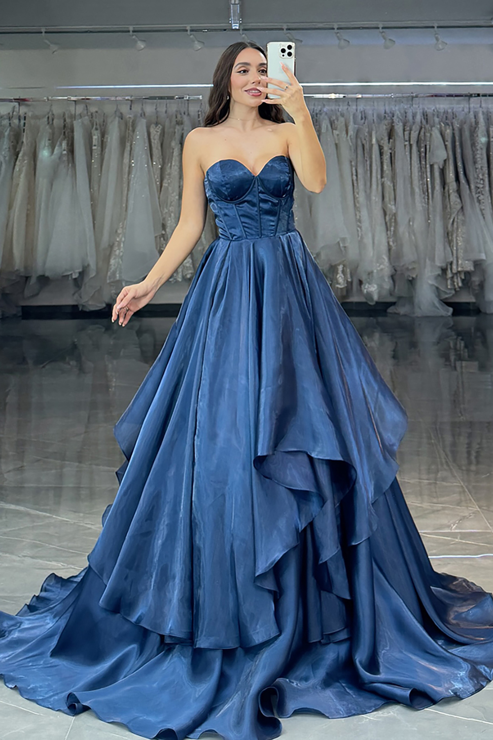 Burgundy A Line Long Corset Prom Dress with Ruffles