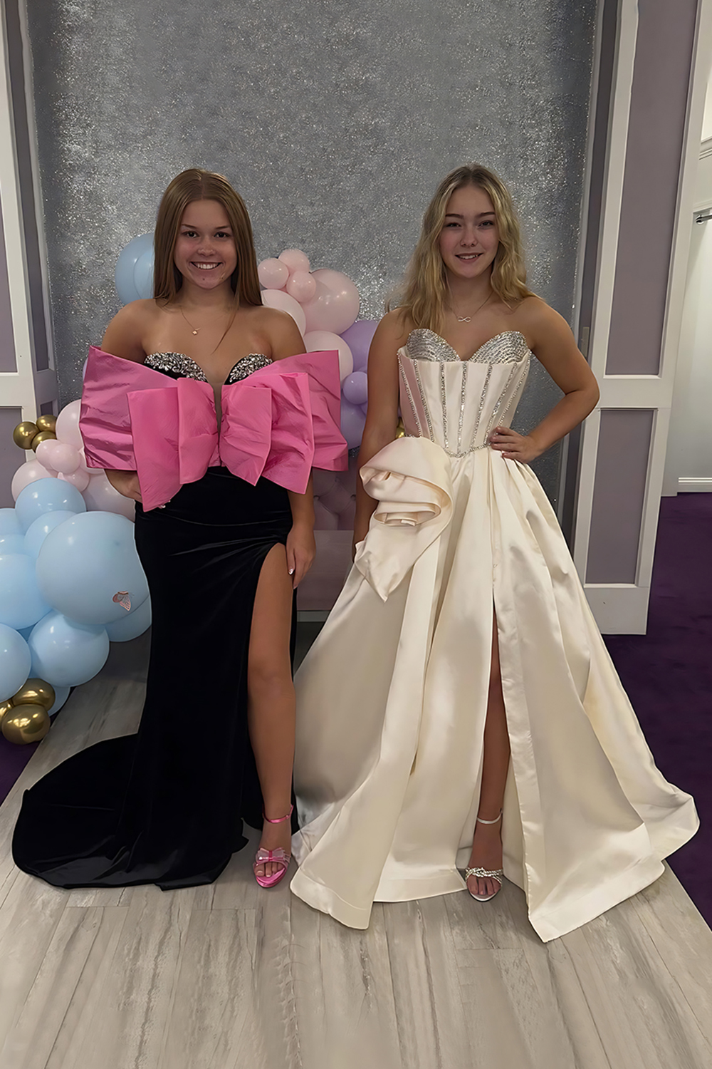 Sparkly Apricot Satin Floral A Line Long Prom Dress with Beading