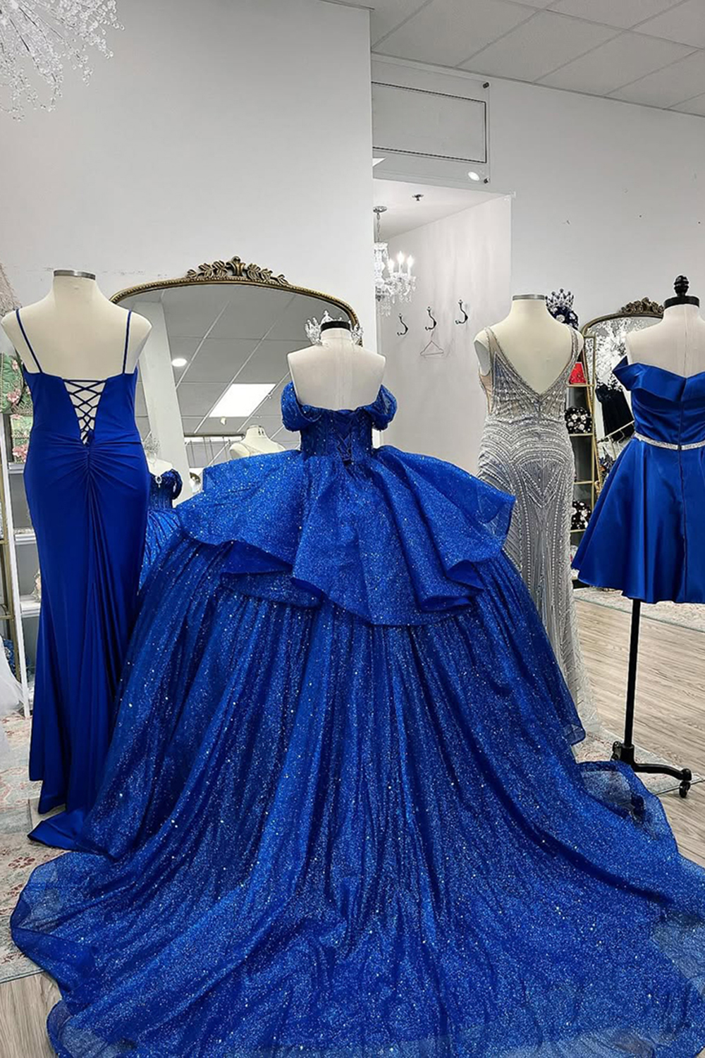 Sparkly Dark Green Sweetheart Corset Ball Gown Bedaed Quinceanera Dress with Bow