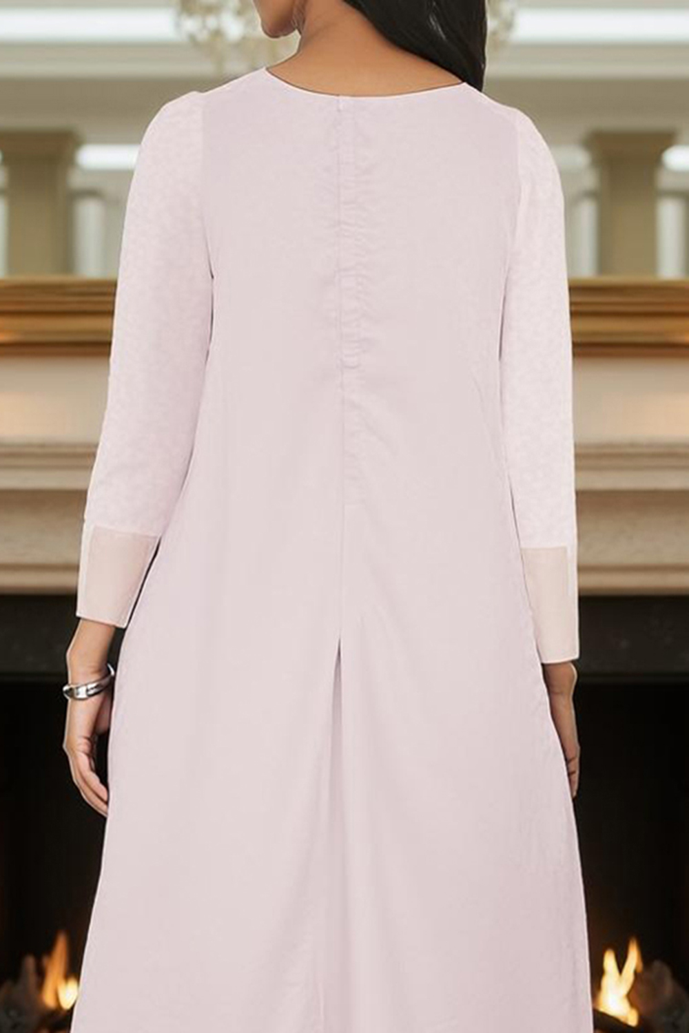 Candy Pink Sheath 2 Piece Knee-Length Mother of the Bride Dress with Jacket