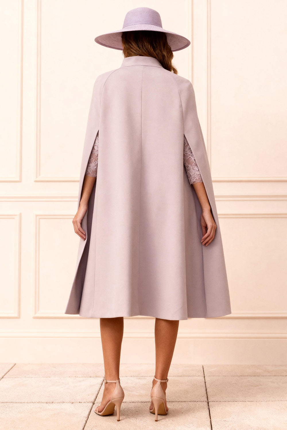 Dusk Pencil Satin 2 Piece Knee-Length Mother of the Bride Dress with Jacket