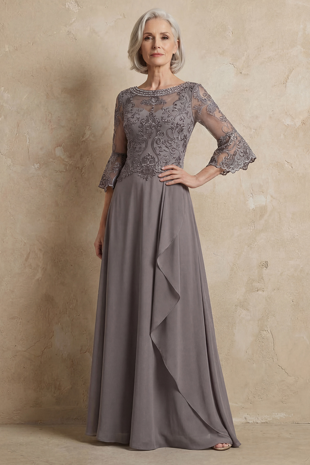 Sparkly Dark Green A Line Floor-Length Mother of the Bride Dress with Beading