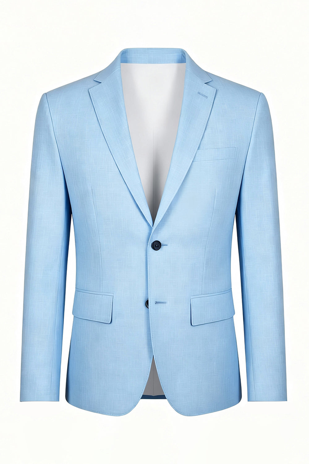 Sky Blue Notched Lapel Single Breasted 2 Piece Men Prom Suits